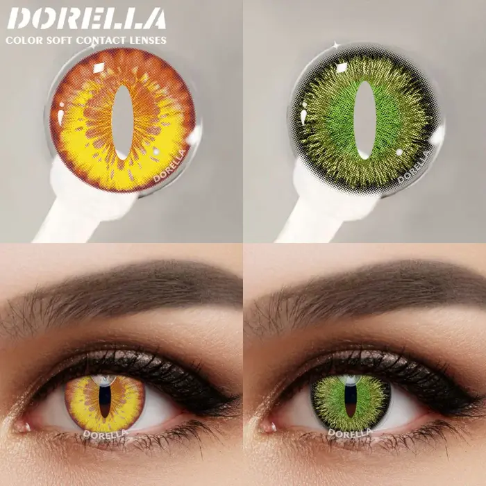 D'ORELLA 1 paire de lentilles de contact colorées pour les yeux