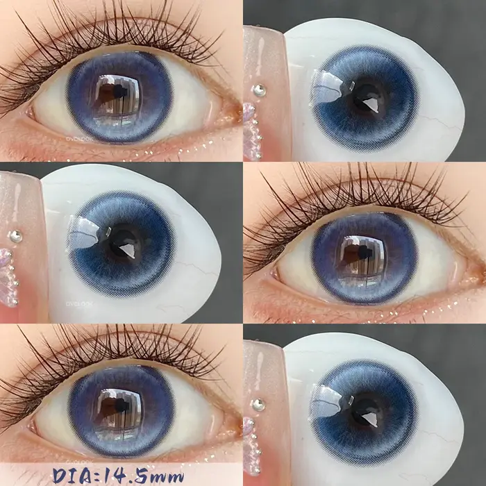 OVOLOOK - 1 paire (2 pièces) de lentilles de contact colorées intelligentes effet agrandissement des yeux