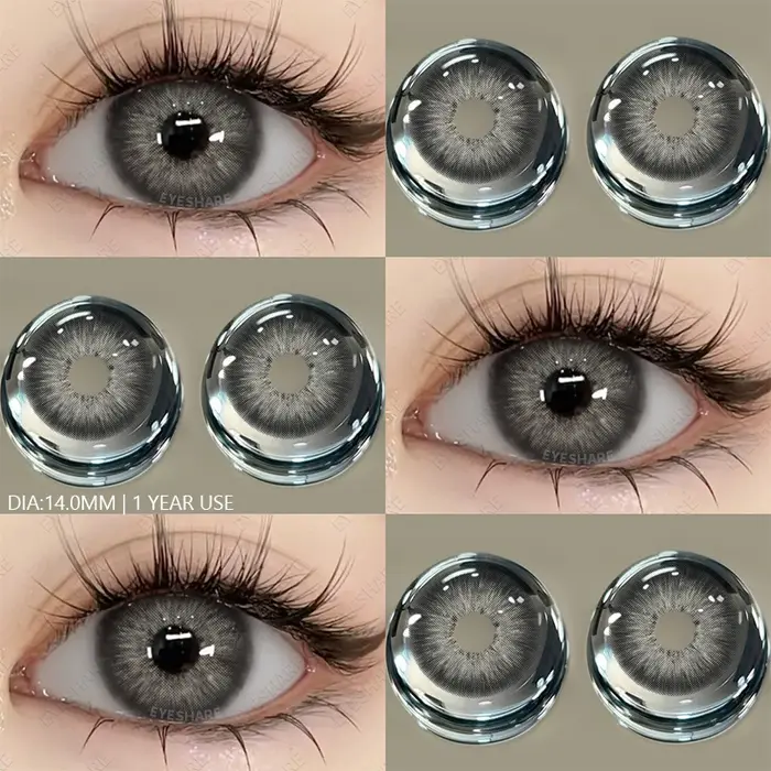 EYESHARE nouveau 1 paire de lentilles de Contact grises pour les yeux lentilles colorées naturelles