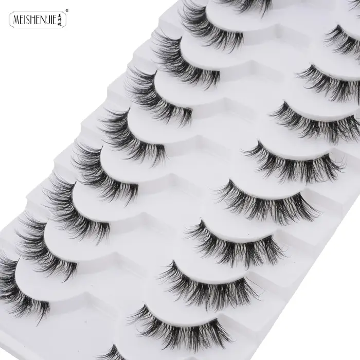 Faux cils 3/6/10 paires demi-cils chat