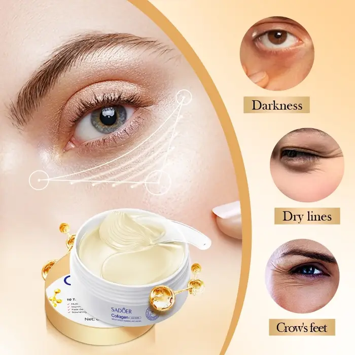 30 paires de masques pour les yeux raffermissants multi-effets au collagène