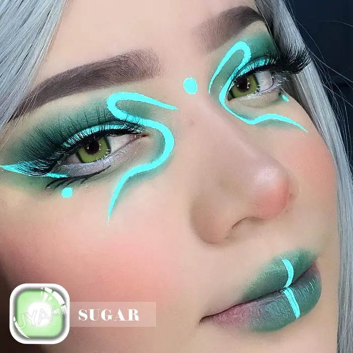 UYAAI lentille couleur des yeux coeur carré Halloween gradué