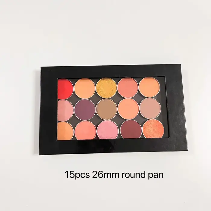Palette de fards à barrage en carton africain magnétique noir plus profond avec fenêtre transparente