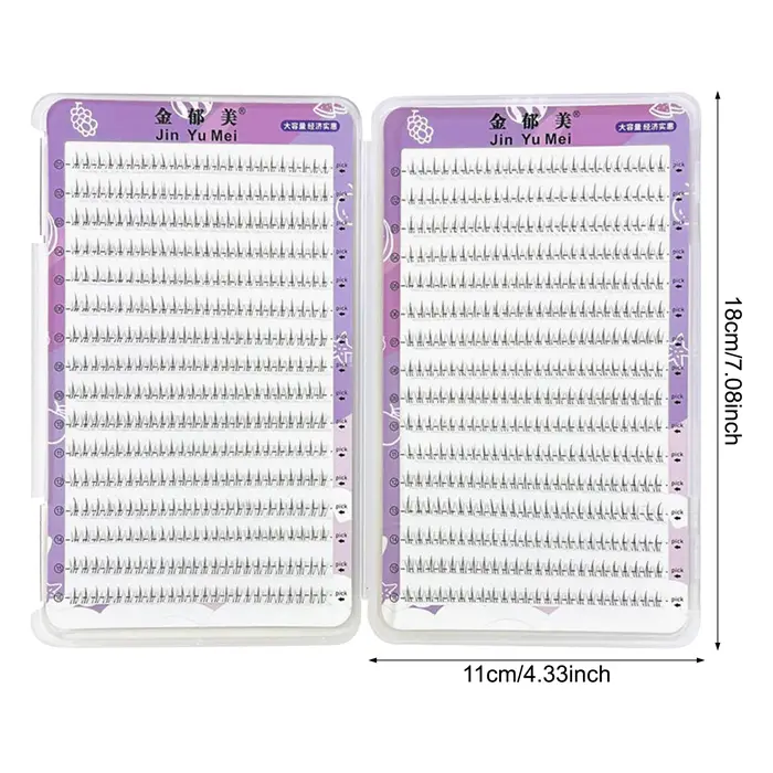 32 rangées de Faux cils inférieurs Manga de grande capacité, grappe 5-6mm, Extension de cils mixtes 