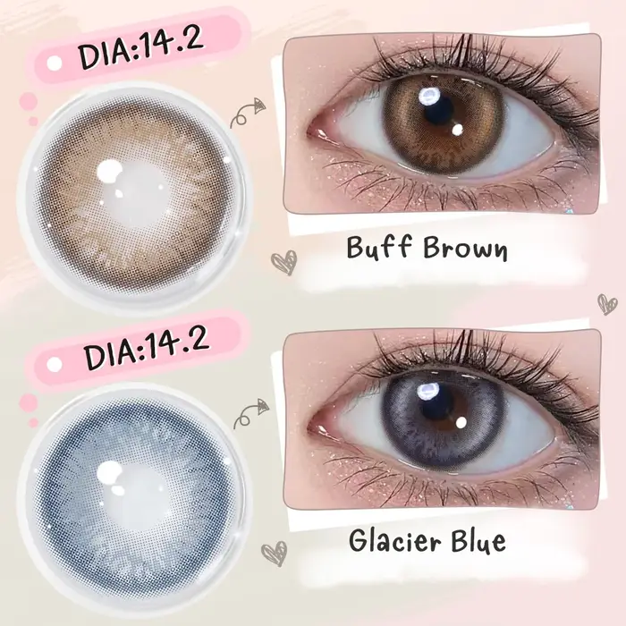 (0.00~-8.00) MAGISTER Lentilles de couleur Queen Eye 14.0mm pour usage quotidien avec dioptries