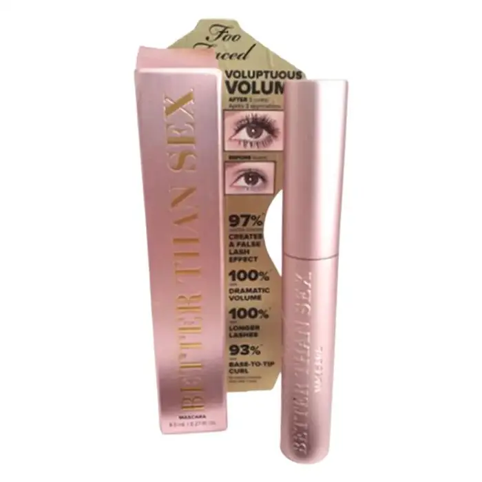 Mascara 8ml en tube métallique rose, imperméable, résistant à la transpiration, longue tenue, maquillage des cils, allongeant, volumisant, recourbant, cils fournis