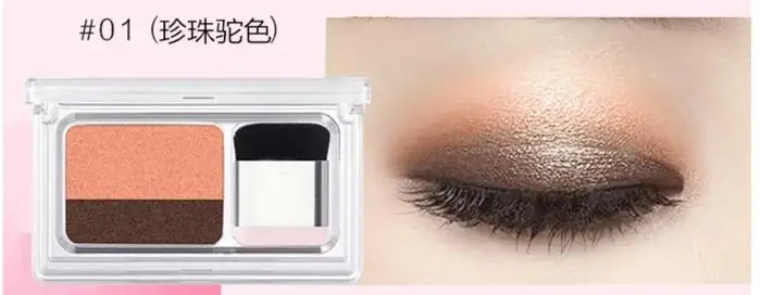 Ombre à paupières Double couleur, diamant scintillant, maquillage, poudre minérale imperméable, Doub