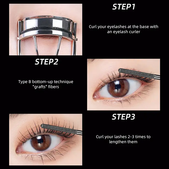 InjFiber-Mascara imperméable à l'eau pour cils en fer