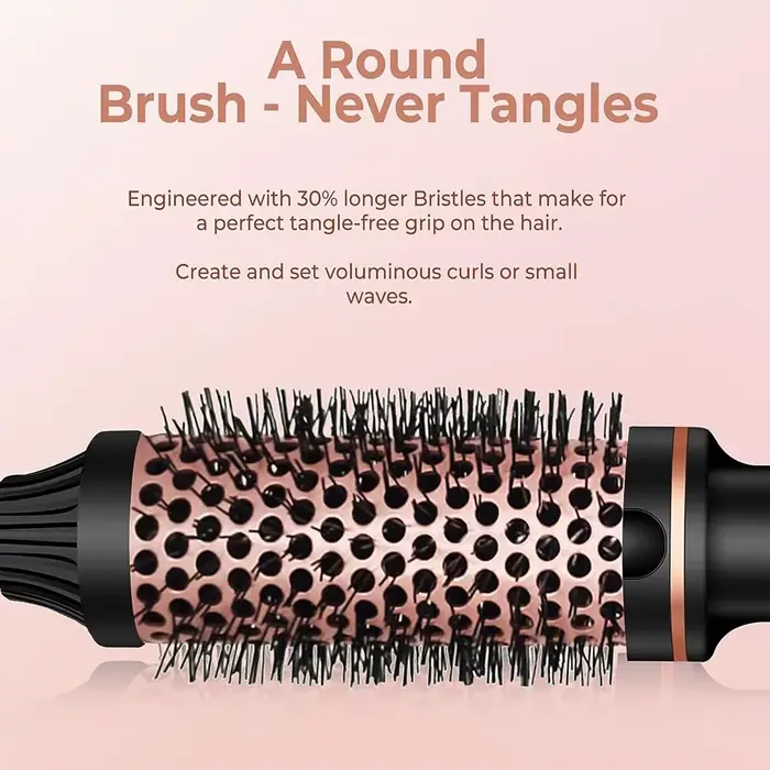 Brosse thermique brosse à friser ionique en céramique 1.5 pouces fer à friser chauffé volumateur dou