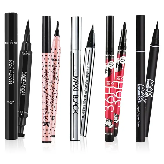 5 styles d'eye-liner liquide noir ombre marron maquillage crayon eye-liner couleur