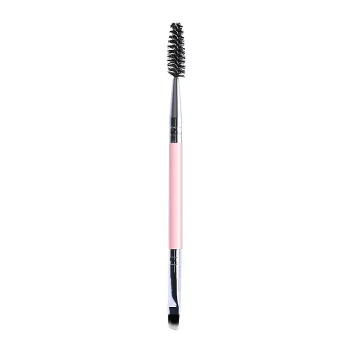 Pinceau à sourcils et cils doux 2-en-1 professionnel pour le contour des yeux, l'eyeliner et le maqu