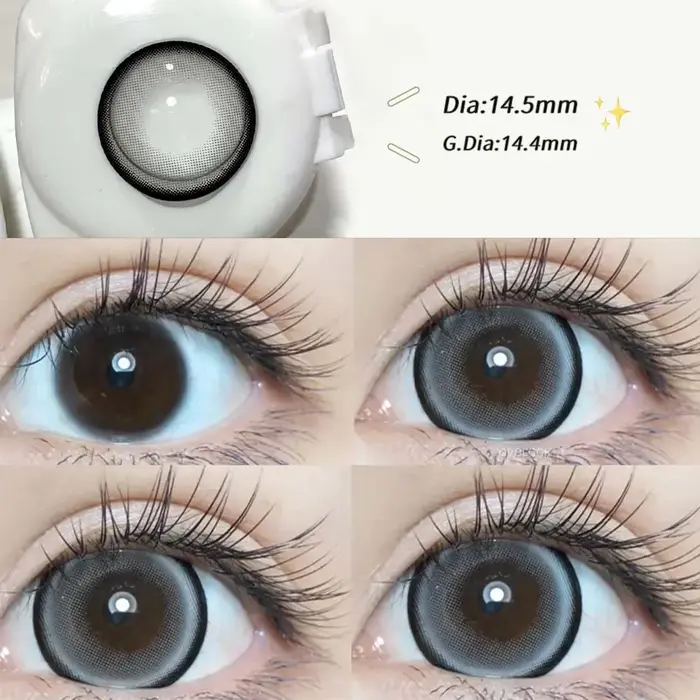 OVOLOOK-2PCS/paire grandes lentilles série perle lentilles de Contact de couleur pour les yeux bleu 
