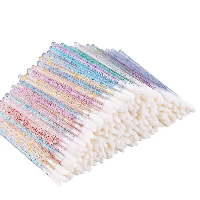 wholesale 50/100 pièces brosse à cils jetable applicateur de Mascara baguette yeux lèvres cosmétique