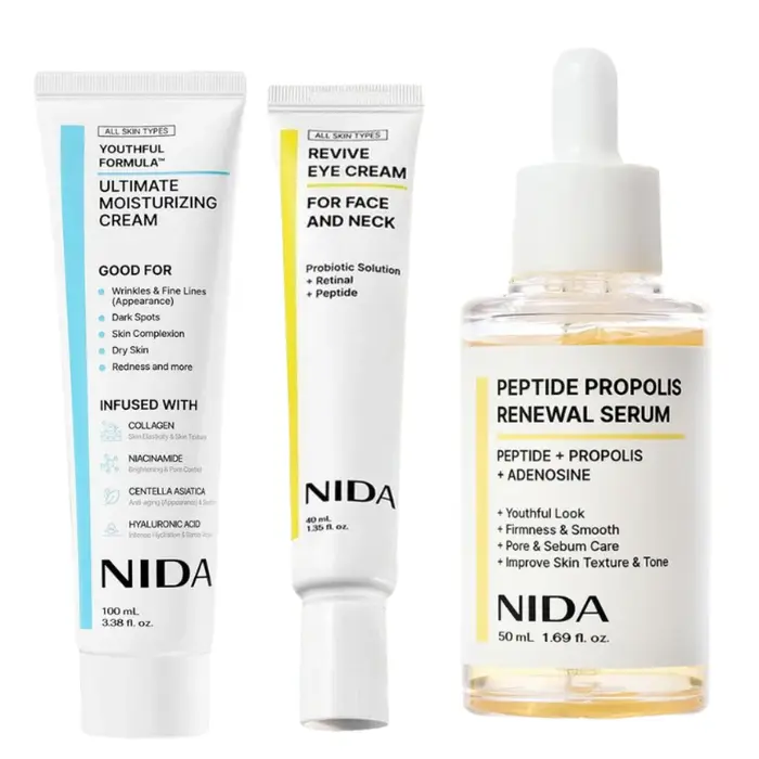 Crème pour les yeux au rétinol et aux probiotiques NIDA Skin Care de Corée