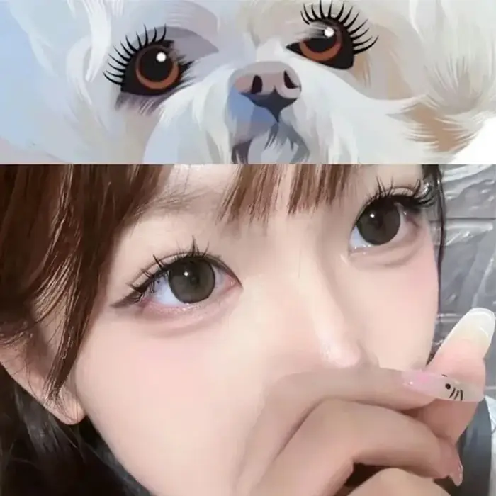 Faux-cils série chiot, grappes simples
