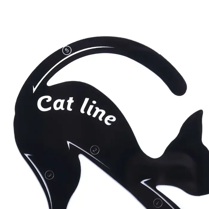 Pochoirs de maquillage pour les yeux, ligne de chat, noir, outil professionnel de maquillage pour le