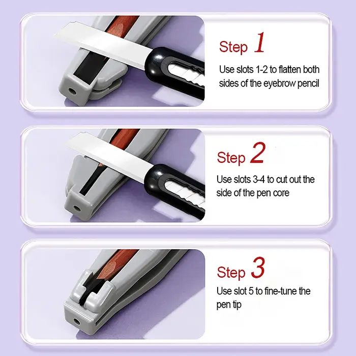 Taille-crayon pour sourcils, outil de pointage fin pour maquillage semi-permanent des sourcils, styl