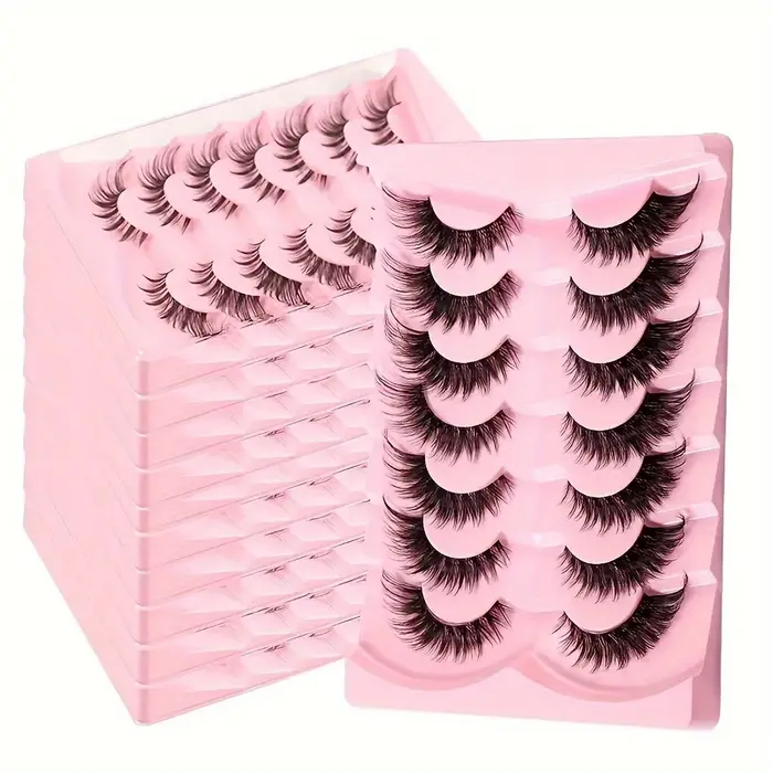 Faux cils 7 paires – Coin étendu d'aspect naturel
