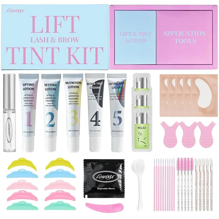 Kit Lomansa Lash Lift et Coloration Noir Intense pour Cils – Tenue Forte 4 Semaines