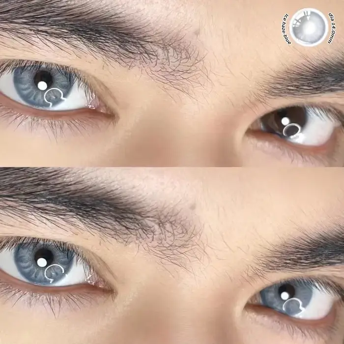 1 paire myopie lentilles vertes mode