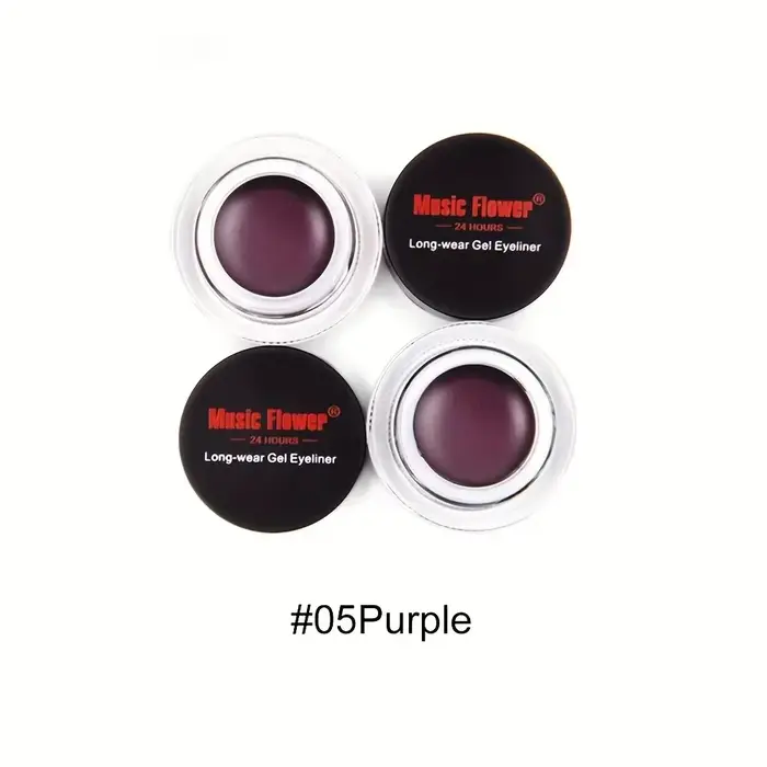 Crème d'eye-liner à rendu de couleurs riche, cosmétique de maquillage de coloration facile imperméab