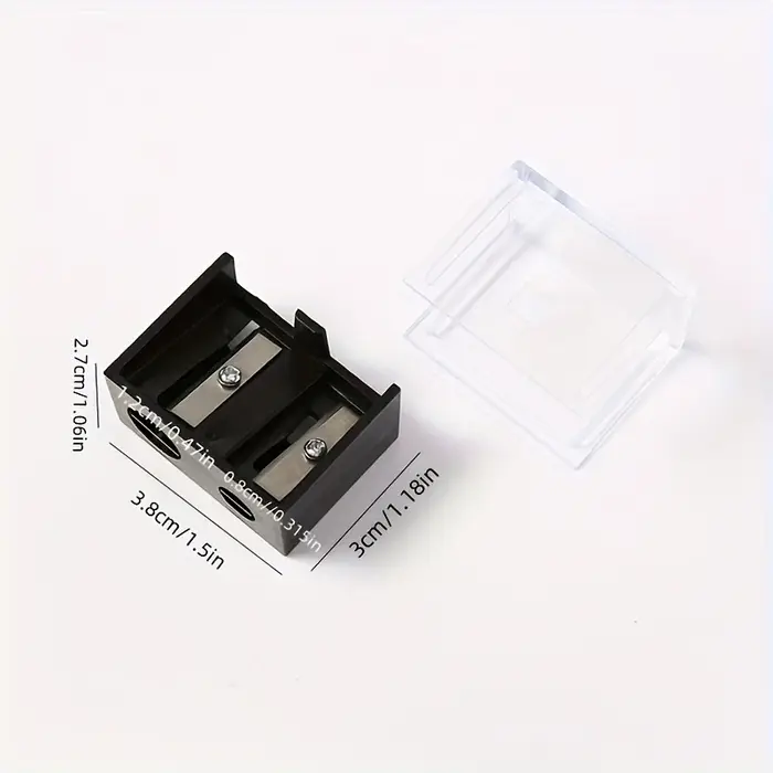 Taille-crayon cosmétique ventilé à double trou. L'utilisation manuelle est idéale pour les crayons et les crayons à sourcils.
