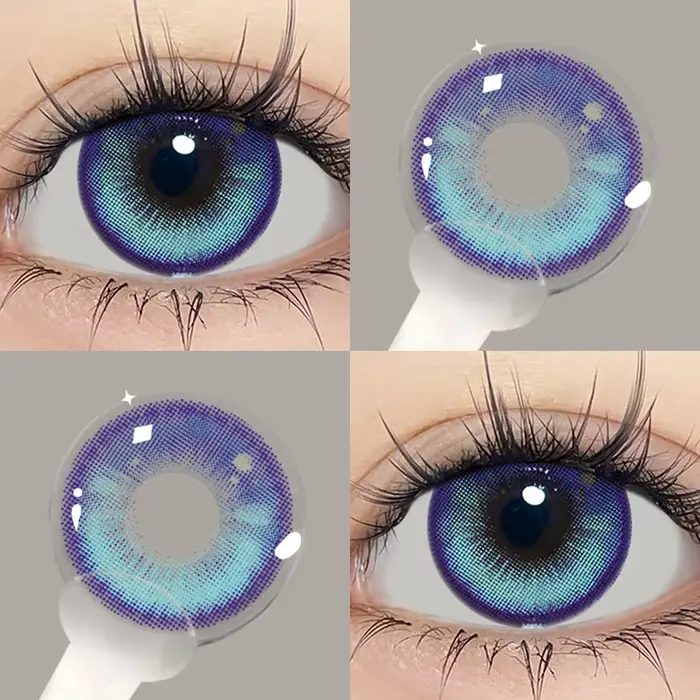 Couleur bleue Contact coréen grands yeux lentille Cosplay Contacts nouvelle arrivée maquillage de haute qualité