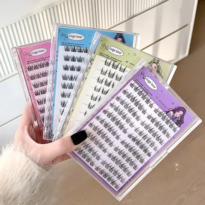 Gege bear Faux cils sans colle : la trilogie d'une personne paresseuse