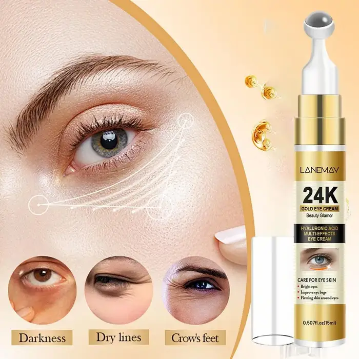 Crème pour les yeux à l'or 24 carats