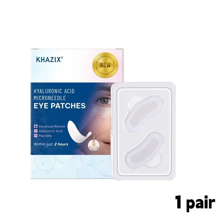 Patchs pour les yeux à l'acide hyaluronique avec rétinol et peptides, hydratation intense, lissage de la texture sous les yeux, soin doux des yeux, 1 paire