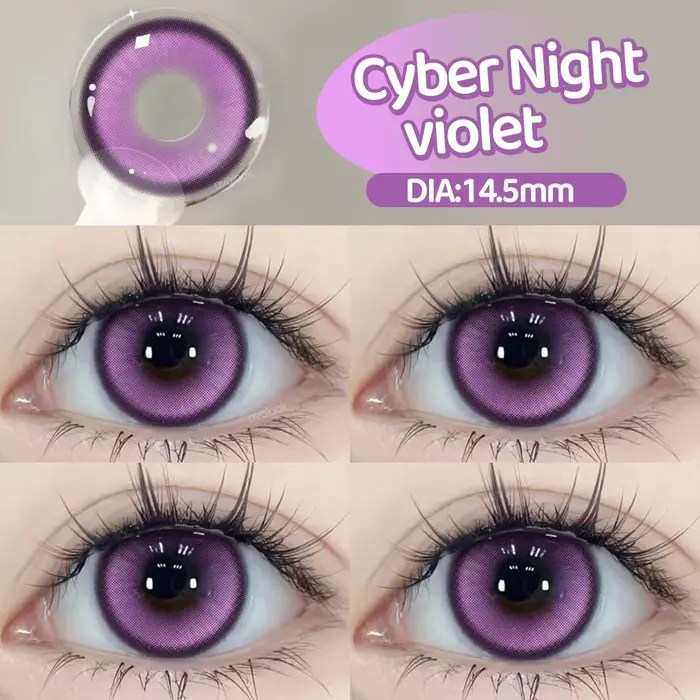2pcs/paire Big Pupils Cyber Series Halloween Lentilles de contact colorées pour le maquillage des yeux Lentille marron