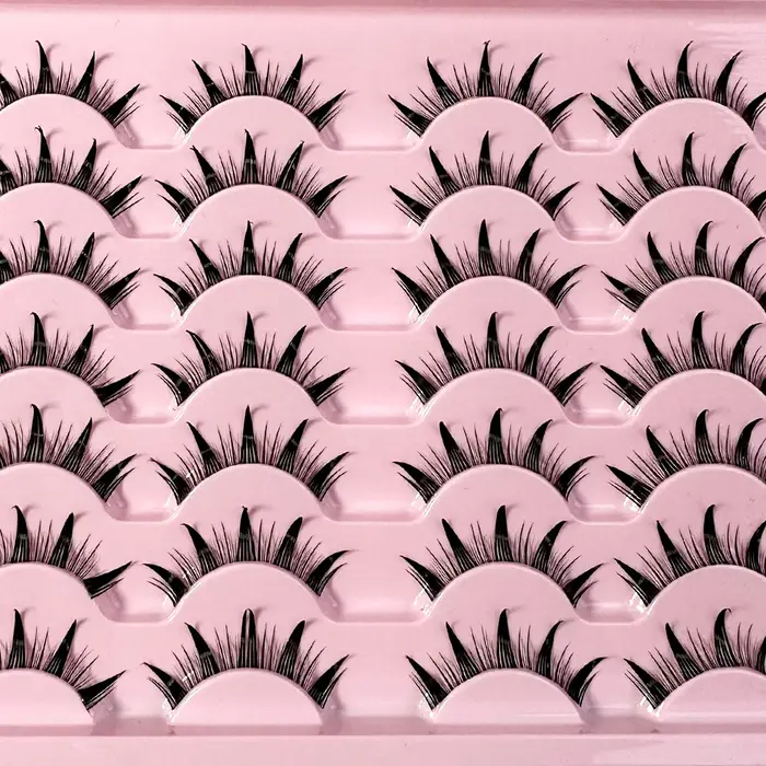 5/7/14 paires de cils Manga avec bande transparente