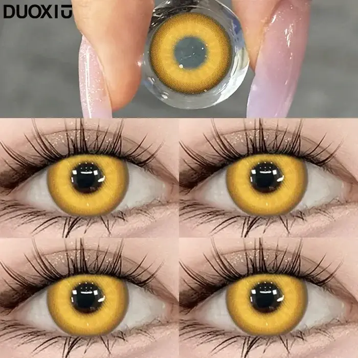 DUOXIU 2 pièces nouvelles lentilles de contact colorées pour les yeux Anime oeil avec degrés