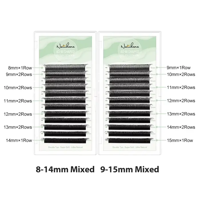 NATUHANA Extensions de cils en forme de W 4D 5D Volume ventilateurs