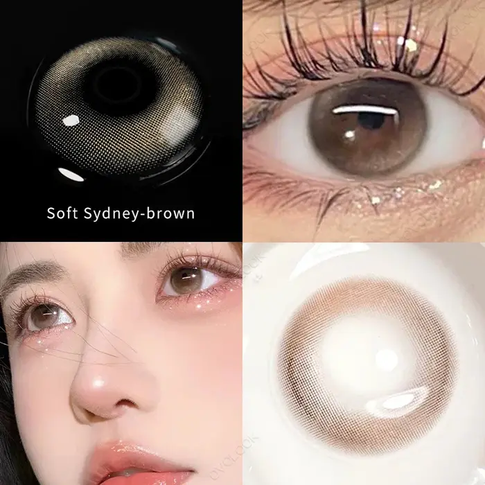 OVOLOOK - Lot de 2 paires de lentilles de contact colorées naturelles 10 tons pour embellir les yeux