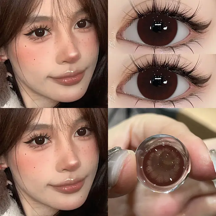 Bio-essense 1 paire de lentilles noires à grands yeux 14.5MM