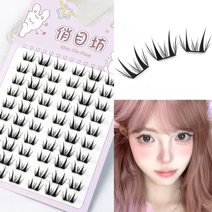 10 rangées de faux cils naturels