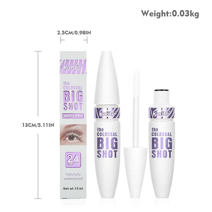 Mascara blanc long et bouclé, cils colorés imperméables et résistants à la transpiration, pas de clo