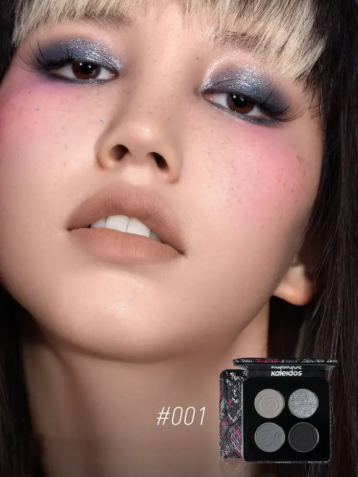 Palette Fards à Paupières Kaleidos 4 Couleurs Maquillage Yeux Mat Brillant Smokey Longue Tenue Facil