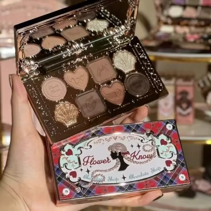 Flower Knows maquillage fard à paupières chocolat Wonder-Shop paillettes mat ombre à paupières Palet