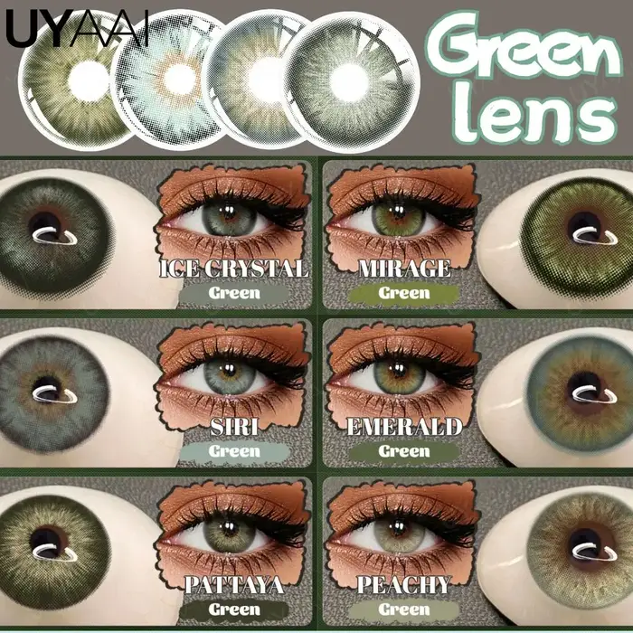 Lentilles de contact colorées UYAAI Siri Green