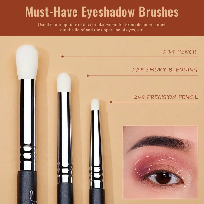 Jessup-Ensemble de pinceaux pour les yeux, pinceau de maquillage pour fard à barrage, mélange synthé