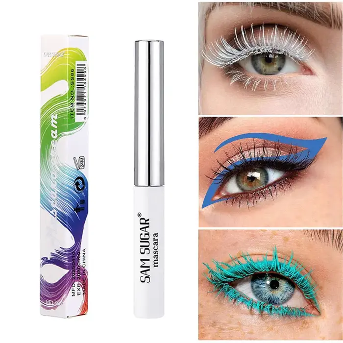 Mascara cils rouge marron maquillage de scène de noël