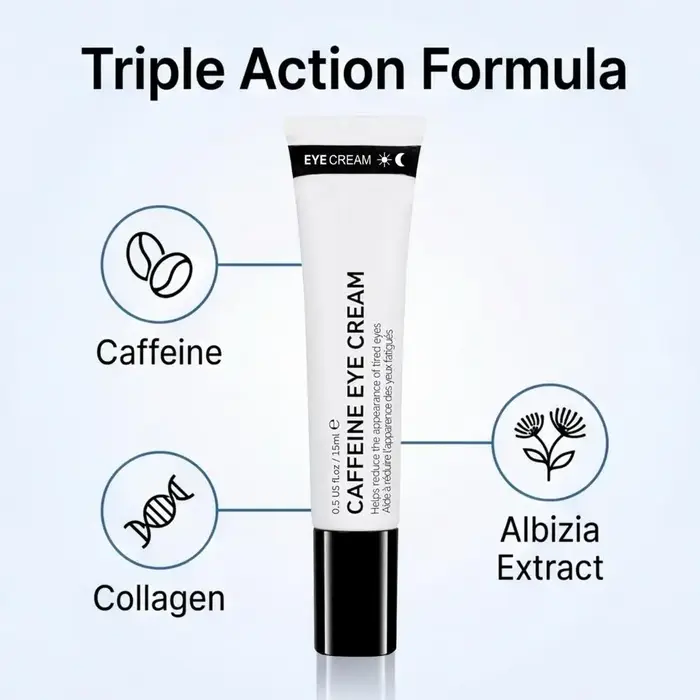 Crème pour les yeux anti-rides à la caféine 15 ml