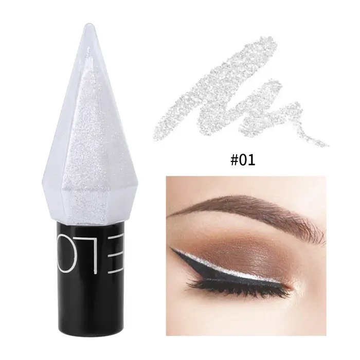 Eyeliner liquide brillant diamant imperméable, argent, or, paillettes, ombre à paupières, paillettes
