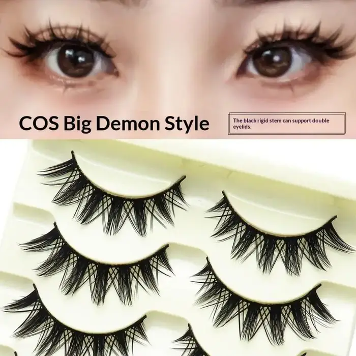 5 paires de faux cils Manga pour cosplay