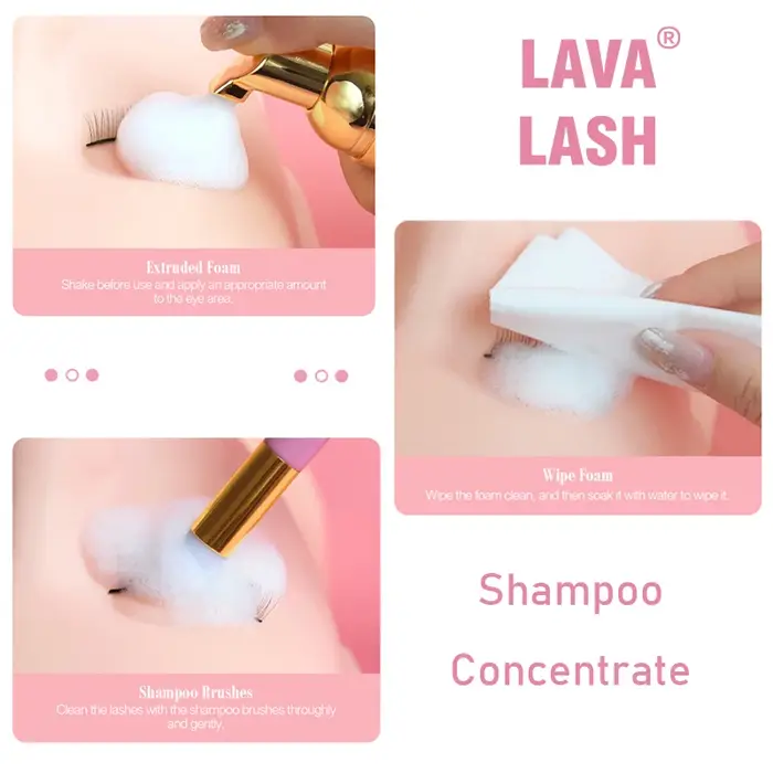 10 pièces lave cils Super concentré Mousse cils shampooing nettoyage doux greffage Mousse Extension 