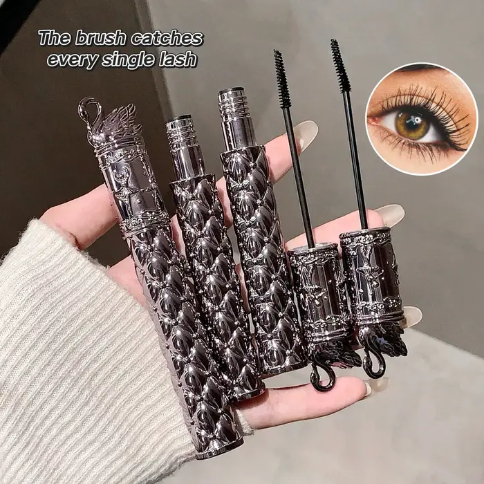 SHAQINUO Mascara 4D Imperméable Anti-bavures Épaississant Allongeant Fixateur de Courbure Volumisant Effet Cils Naturels Cosmétiques pour les Yeux