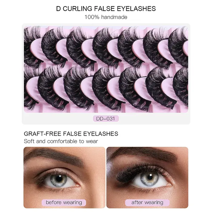 10 paires de cils