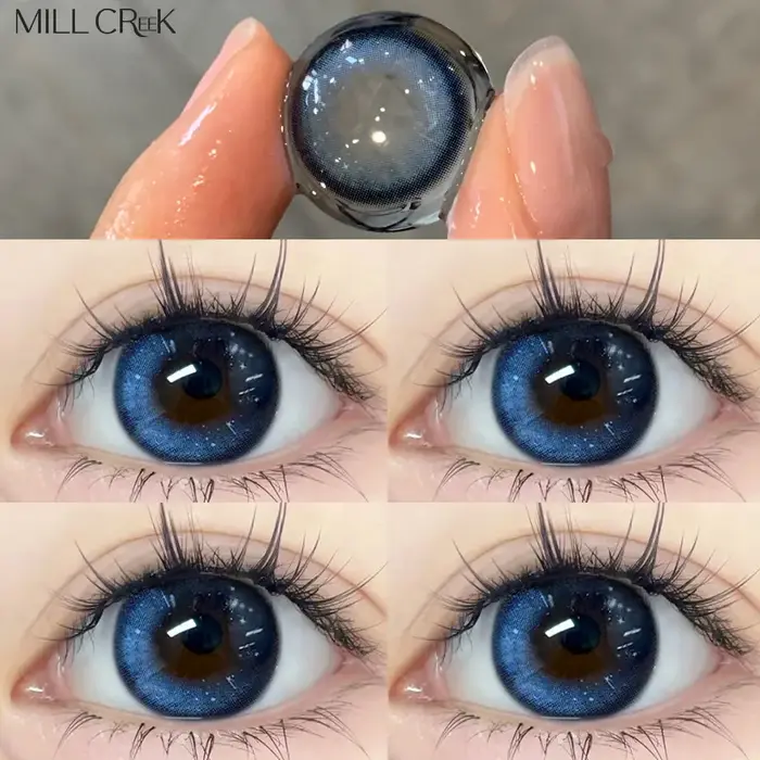 MILL CREEK 1 paire/2 pièces lentilles de Contact de couleur pour les yeux lentilles pour les yeux bl